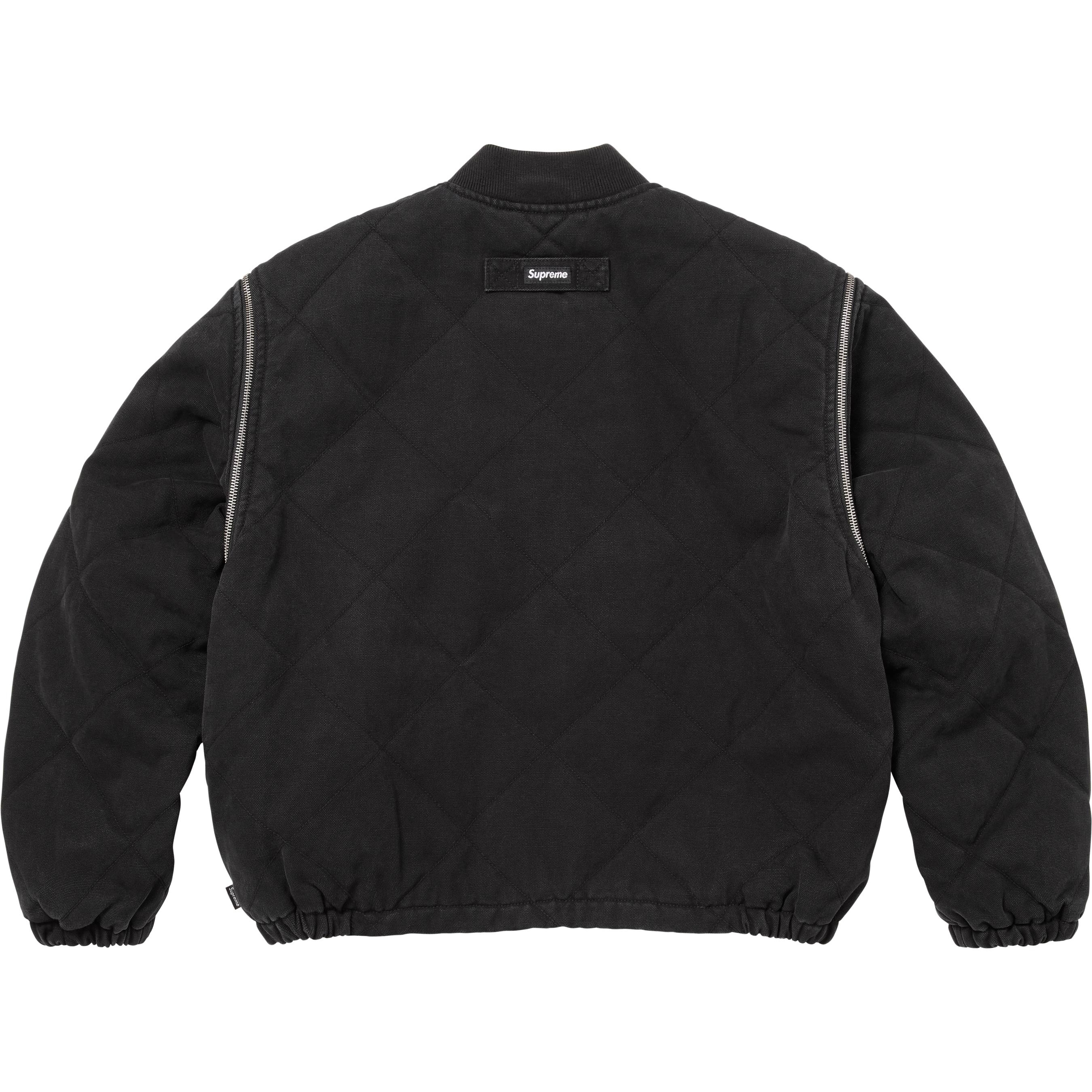 Zip-Off Sleeve Quilted Bomber Jacket view 15